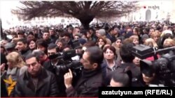 ՓՄՁ ներկայացուցիչները Կառավարության շենքի առջև, Երևան, 29-ը հունվարի, 2015թ․