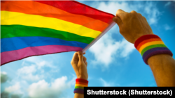 تصویر آرشیف که بیرق دگرباشان جنسی را نشان می دهد٬ جنبه تزئینی دارد 