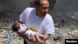 Сүриянең Хәлеб шәһәрен бомбалаудан соң