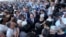 Armenia - Prime Minister Hovik Abrahamian meets with protesting workers of the Nairit chemical plant, Yerevan, 10Jul2014.