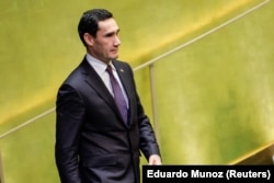 Президент Туркменистана Сердар Бердымухамедов на сессии ГА ООН в Нью-Йорке, 23 сентября 2025 года