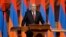 Armen Sarkisian is sworn in as president in Yerevan on April 9.