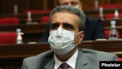 Armenia -- Judge Yervand Khundkarian attends a parliament debate on his appointment to the Constitutional Court, Yerevan, September 14, 2020.