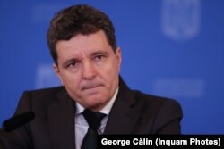 Nicușor Dan, președintele României, susține o conferință de presă la Palatul Cotroceni, 4 iunie 2025.