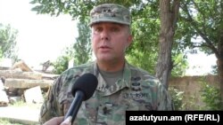 Генерал-адъютант Национальной гвардии американского штата Канзас, генерал-майор Ли Тафанели, Армения, 27 июля 2017 г. 