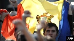 Митинг в Кишиневе. 2009 год