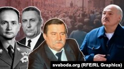 Войцех Ярузэльскі, Эдвард Герэк, Лех Валэнса, Аляксандар Лукашэнка. Каляж