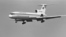 An Aeroflot Tu-154 is shown in flight in 1986.
