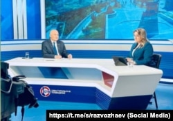 Назначенный Москвой губернатор Севастополя Михаил Развожаев в эфире телеканала СТВ, 6 июня 2025 года