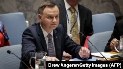 Президент Польщі Анджей Дуда головує на зустрічі Ради безпеки ООН у Нью-Йорку, США, 17 травня 2018 року