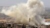 دودِ ناشی از انفجار در ولایت ادلب سوریه. June 3, 2019