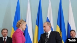 Юлія Тимошенко і Володимир Путін, Москва, 19 січня 2009 року