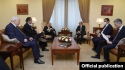 Հայաստանի արտգործնախարար Արա Այվազյանը հանդիպում է ԵԱՀԿ Մինսկի խմբի համանախագահների հետ, Երևան, 14-ը դեկտեմբերի, 2020թ․