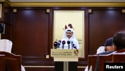 Քաթարի ԱԳՆ պաշտոնական ներկայացուցիչ Մաջիդ ալ-Անսարին ասուլիսի ժամանակ, արխիվ