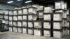 A view of ballot boxes at a counting center near Pristina 