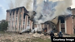 Славянская тепловая электростанция, поврежденная в ходе нападения на Украину в селе Николаевка Донецкой области, сентябрь 2022 года