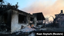 Өрттө күйгөн үй. Манавгат аймагы. 29-июль.