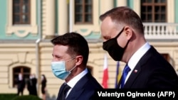 Президенти України та Польщі Володимир Зеленський (л) та Анджей Дуда, архівне фото