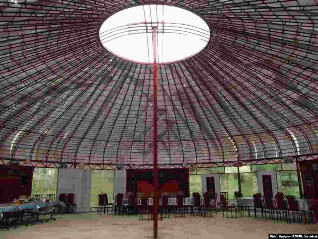 Чоң боз үйгө 150 киши батат. Тамагын кошкондо акысы ар бир кишиге күнүнө 400 сом.