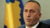 Kosovo's prime minister, Ramush Haradinaj, talks during an interview with Reuters in Pristina in October.