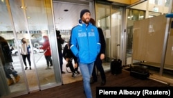 Російський атлет Олександр Румянцев в будівлі Спортивного арбітражного суду, архівне фото