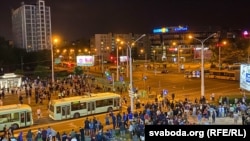 Минск. 11-августка оогон түн, 2020-жыл.