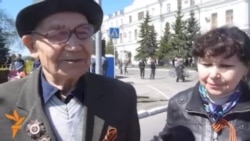 Ветеран Файзелгаян абый шәһәрчә Җиңү бәйрәме карарга килгән