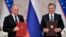 Орус президенти В.Путин менен өзбек президенти Ш. Мирзиёев. 