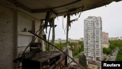 Наслідки однієї з попередніх травневих атак на Київ