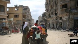 بخش های وسیعی از غزه در نتیجه نبرد های سنگین و بمباران تخریب شده است