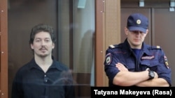 Kirill Zhukov during a court hearing in Moscow on September 4.