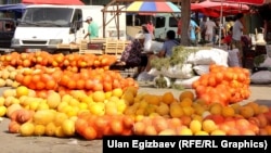 Бишкектеги жашылча базары.
