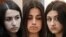Krestina Khachaturyan (left), Angelina Khachaturyan, (center), and Maria Khachaturyan are facing murder charges for killing their father in 2018. (composite file photo)
