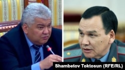 УКМКнын жана  ИИМдин мурдагы жетекчилери Орозбек Опумбаев, Кашкар Жунушалиев. 