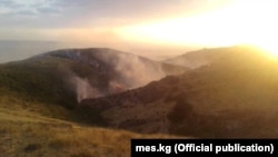 Пожар на джайлоо Алмалуу в Таласской области. 6 августа 2018 года.