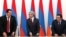 Лидеры трех армянских партий при подписании нового коалиционного соглашения 17 февраля 2011 года.