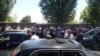 Armenia - Taxi drivers in Gyumri protest against new licensing and taxation rules enforced by the government, 22Jun2012.
