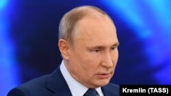 Владимир Путин басма сөз жыйынында . 