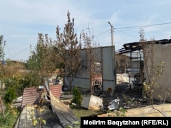 Сгоревши дом семьи Шерзата Полата, 14 октября 2024 года