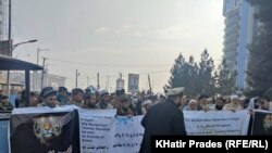 معترضان در شهر کابل