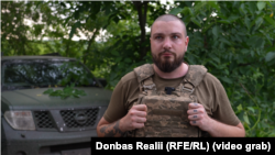 Военнослужащий 48-й ОАБр с позывным «Святой»