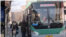 Armenia - People board a public bus in Yerevan, February 3, 2025.