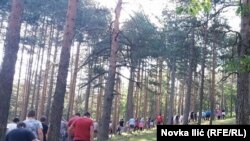  Дети страдающие ожирением, тренируются в оздоровительном лагере Чигота на горе Златибор, Сербия.  