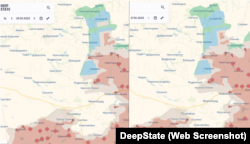 Изменения на карте DeepState за предыдущие сутки.