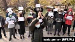 Акция протеста у посольства Ирана в Армении, Ереван, 20 ноября 2019 г.