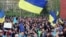 Проукраинский митинг в Донецке. Апрель 2014 года