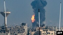 بمباران شهر غزه توسط اسرائیل 