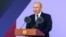 RUSSIA – Russian President Vladimir Putin delivers a speech during a ceremony opening the military-technical forum Army-2022 at Patriot Congress and Exhibition Centre in the Moscow region, August 15, 2022