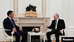 Садыр Жапаров менен Владимир Путиндин жолугушуусу. 2021-жылдын 24-февралы
