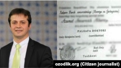 Azamat Akbarov va uning qalbaki diplomi.